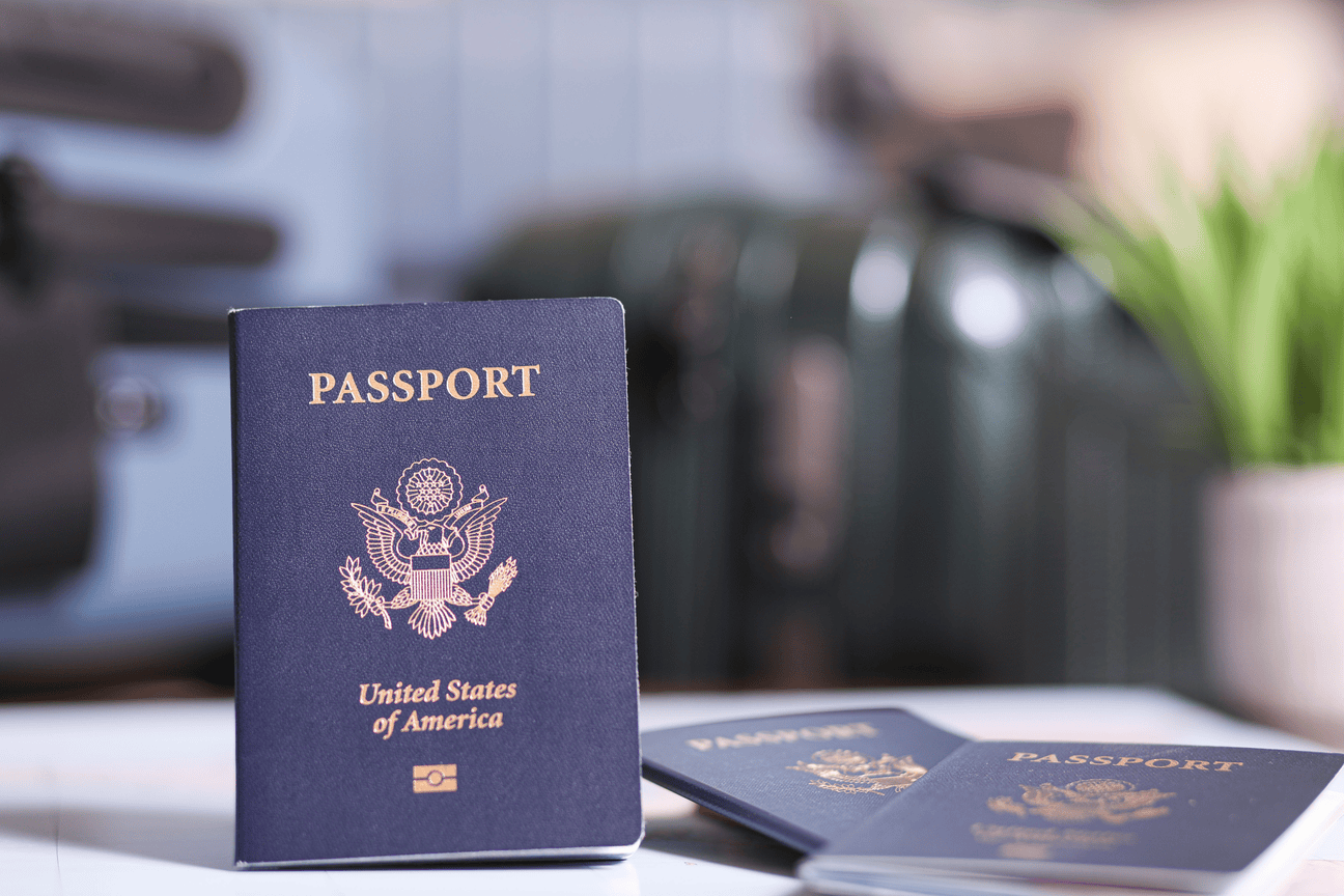 Travel: USA Passports, luggage.