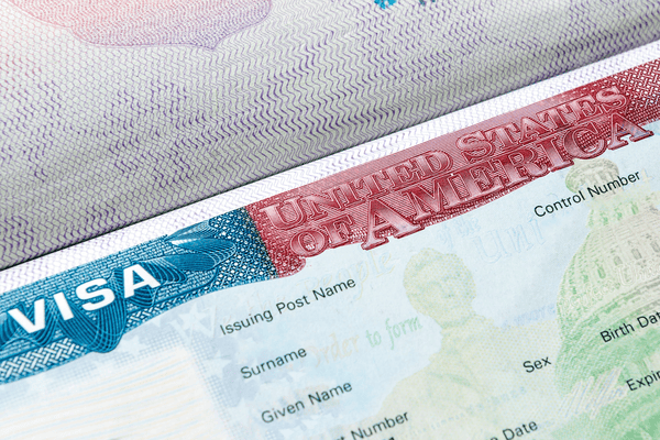 USA visa in passport